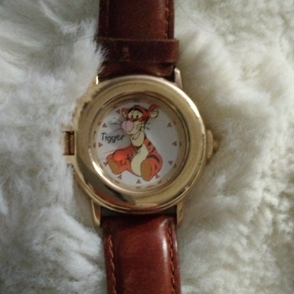 Disney Tigger Watch with Gold and Brown Accents